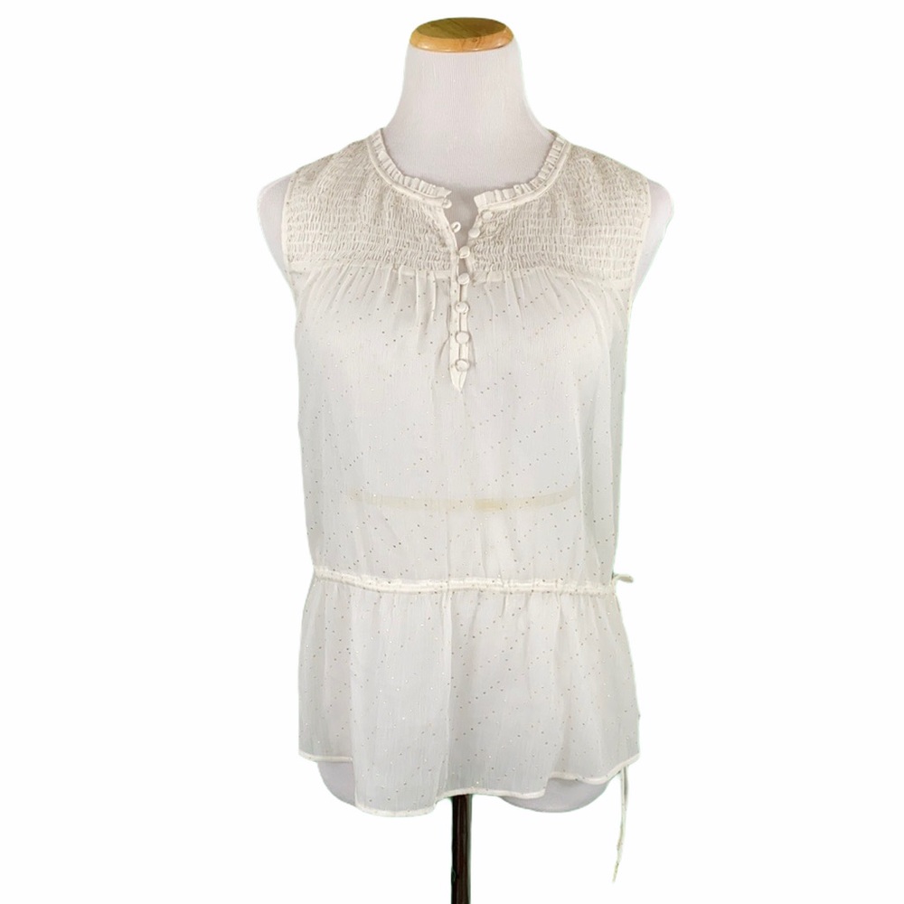 Women's Sleeveless White Top